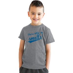 Youth Youre Killing Me Smalls T Shirt Funny Vintage Baseball Graphic Tee Kids(Light Heather Grey)