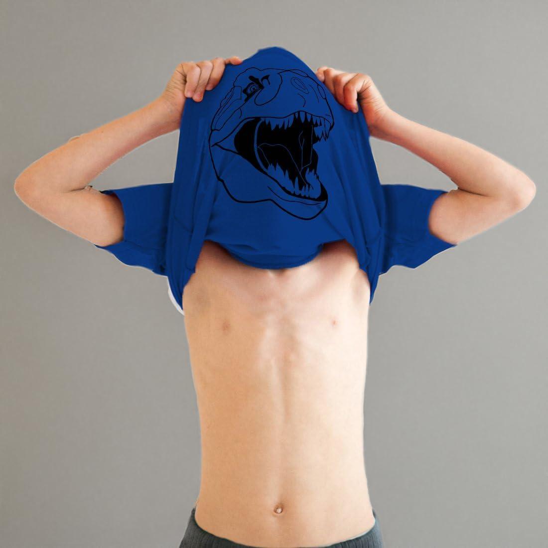imageYouth Ask Me About My Trex T Shirt Funny Cool Dinosaur Flip Graphic Print KidsBlue