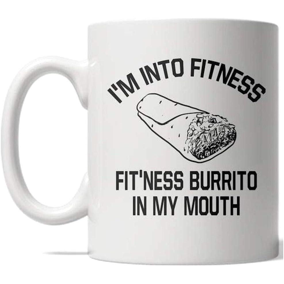 imageCrazy Dog TShirts Fitness Burrito Mug Funny Fitness Cinco De Mayo Coffee Cup 11oz