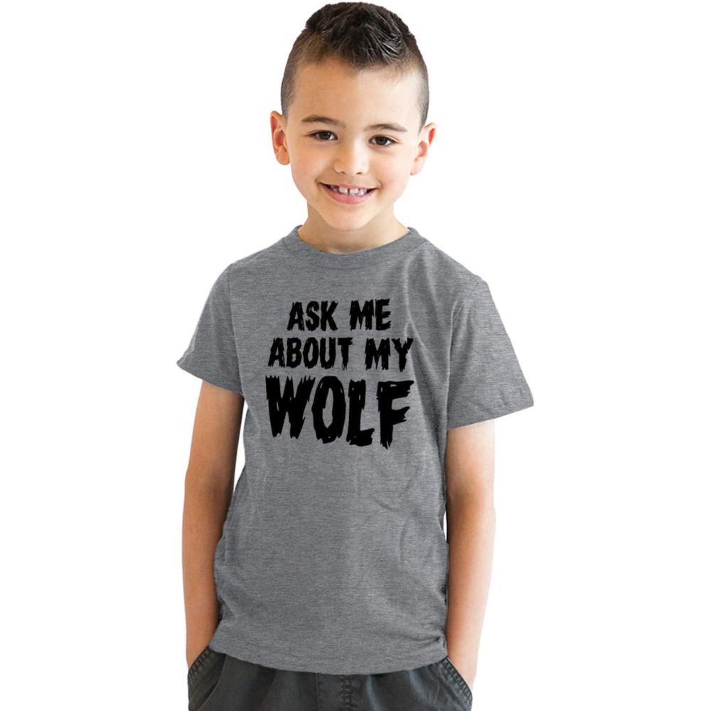 imageYouth Ask Me Why I Like Full Moons Awesome Werewolf T Shirt Costume for KidsLight Heather Grey