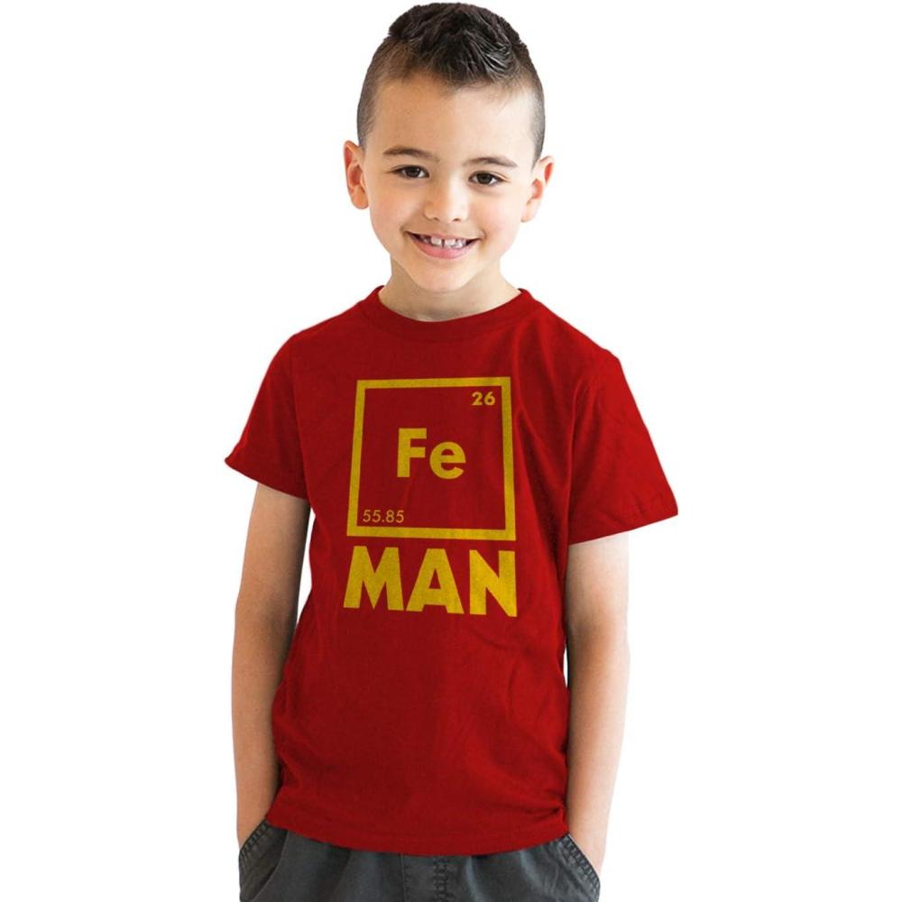 imageYouth Iron Science T Shirt Cool Shirts Novelty Kids Funny T Shirt Graphic DesignRed