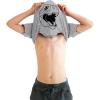 Youth Ask Me About My Trex T Shirt Funny Cool Dinosaur Flip Graphic Print Kids(Light Heather Grey)
