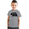 Youth Brother Bear T Shirt Cute Funny Family Sibling Tee Cool for Kids(Light Heather Grey)