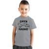 Youth Chick Magnet T Shirt Funny Cut Baby Chicken Novelty Tee(Light Heather Grey)