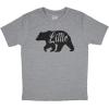 Youth Little Bear for Children Brother Funny Novelty Family T Shirt(Light Heather Grey)