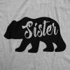 Youth Sister Bear T Shirt Cute Funny Cool Camping Family Tee for Little Sister(Light Heather Grey)