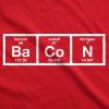 Youth The Chemistry of Bacon T Shirt Funny Periodic Table Tee for Kids(Red)
