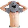 Youth Ask Me About My Trex T Shirt Funny Cool Dinosaur Flip Graphic Print Kids(Light Heather Grey)