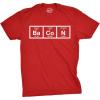 Youth Bacon Chemistry T-Shirt Funny Science Preiodic Table Tee for Kids(Red)