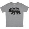 Youth Brother Bear T Shirt Cute Funny Family Sibling Tee Cool for Kids(Light Heather Grey)