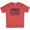 Youth Funny T Shirts Zombies Eat Brains Dont Worry Youre Safe Sarcastic Halloween Graphic Novelty Tee for Kids(Red – Zombies Eat Brains)