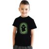 Youth Glowing Ghost Glow in The Dark T Shirt Cool Halloween Costume Tee(Black)