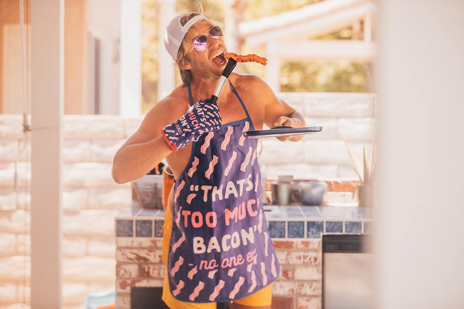 imageCrazy Dog TShirts Thats Too Much Bacon Sand No One Ever Funny Cooking Breakfast Kitchen Accessories Funny Graphic Kitchenwear Cool Food Novelty Cookware Blue Oven Mitt ApronOven Mitt