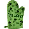 Dill with It Oven Mitt Funny Cool Pickle Coking Kitchen Glove Funny Graphic Kitchenwear Cool Food Novelty Cookware Green Oven Mitt(Oven Mitt)