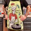 Funny BBQ Oven Mitt – Say No to Salad Design – Heat Resistant Novelty Grilling Glove – Meat Lover Oven Mitt for Backyard Barbecue Cooking and Kitchen Use(Apron)