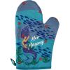 Funny Mermaid Oven Mitt – Mer-Mazing Ocean Sea Design – Heat Resistant Microfiber Kitchen Glove – Novelty Cooking Mitt for Baking Summer Meals and Sea Themed Kitchens(Oven Mitt)
