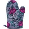 Happiness is Homemade Oven Mitt Cute Floral Baking Kitchen Glove Funny Graphic Kitchenwear Cool Motivational Novelty Cookware Grey Oven Mitt(Oven Mitt)
