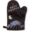 I Hate People Funny Outdoor Adventure Camping Introvert Graphic Kitchen Accessories Funny Graphic Kitchenwear Cool Camping Novelty Cookware Black Oven Mitt(Oven Mitt)