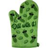 Dill with It Oven Mitt Funny Cool Pickle Coking Kitchen Glove Funny Graphic Kitchenwear Cool Food Novelty Cookware Green Oven Mitt(Oven Mitt)