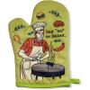 Funny BBQ Oven Mitt – Say No to Salad Design – Heat Resistant Novelty Grilling Glove – Meat Lover Oven Mitt for Backyard Barbecue Cooking and Kitchen Use(Oven Mitt)