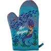 Funny Mermaid Oven Mitt – Mer-Mazing Ocean Sea Design – Heat Resistant Microfiber Kitchen Glove – Novelty Cooking Mitt for Baking Summer Meals and Sea Themed Kitchens(Oven Mitt)
