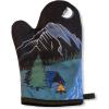 I Hate People Funny Outdoor Adventure Camping Introvert Graphic Kitchen Accessories Funny Graphic Kitchenwear Cool Camping Novelty Cookware Black Oven Mitt(Oven Mitt)
