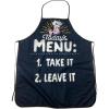 Today’s Menu Take It Or Leave It Funny Chef Cooking Graphic Kitchen Accessories Funny Graphic Kitchenwear Cool Food Novelty Cookware Black Oven Mitt(Apron)