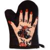 Womens Tattoo Hand Oven Mitt Graphic Novelty Ink Baking Glove Funny Graphic Kitchenwear Cool Food Novelty Cookware Black Oven Mitt(Oven Mitt)