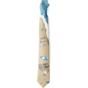 Crazy Dog T-Shirts Funny Summer Tie for Men – That’s Shady Beach Scene Print Necktie – Novelty Hawaiian Fun Gag Gift Ties – Office Menswear Accessory for Vacations Tropical Theme Event Parties