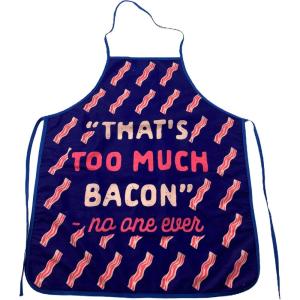 Crazy Dog T-Shirts That’s Too Much Bacon Sand No One Ever Funny Cooking Breakfast Kitchen Accessories Funny Graphic Kitchenwear Cool Food Novelty Cookware Blue Oven Mitt + Apron(Apron)