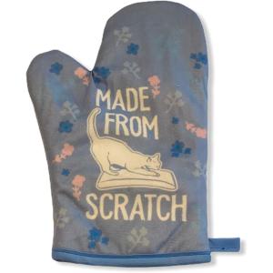 Made from Scratch Oven Mitt Funny Pet Cat Kittly Lover Graphic Novelty Kitchen Glove Funny Graphic Kitchenwear Cool Food Novelty Cookware Grey Oven Mitt(Oven Mitt)