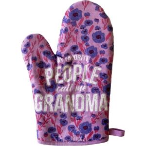 My Favorite People Call me Grandma Oven Mitt Cute Grandmother Kitchen Glove Funny Graphic Kitchenwear Cool Grandma Novelty Cookware Multi Oven Mitt(Oven Mitt)