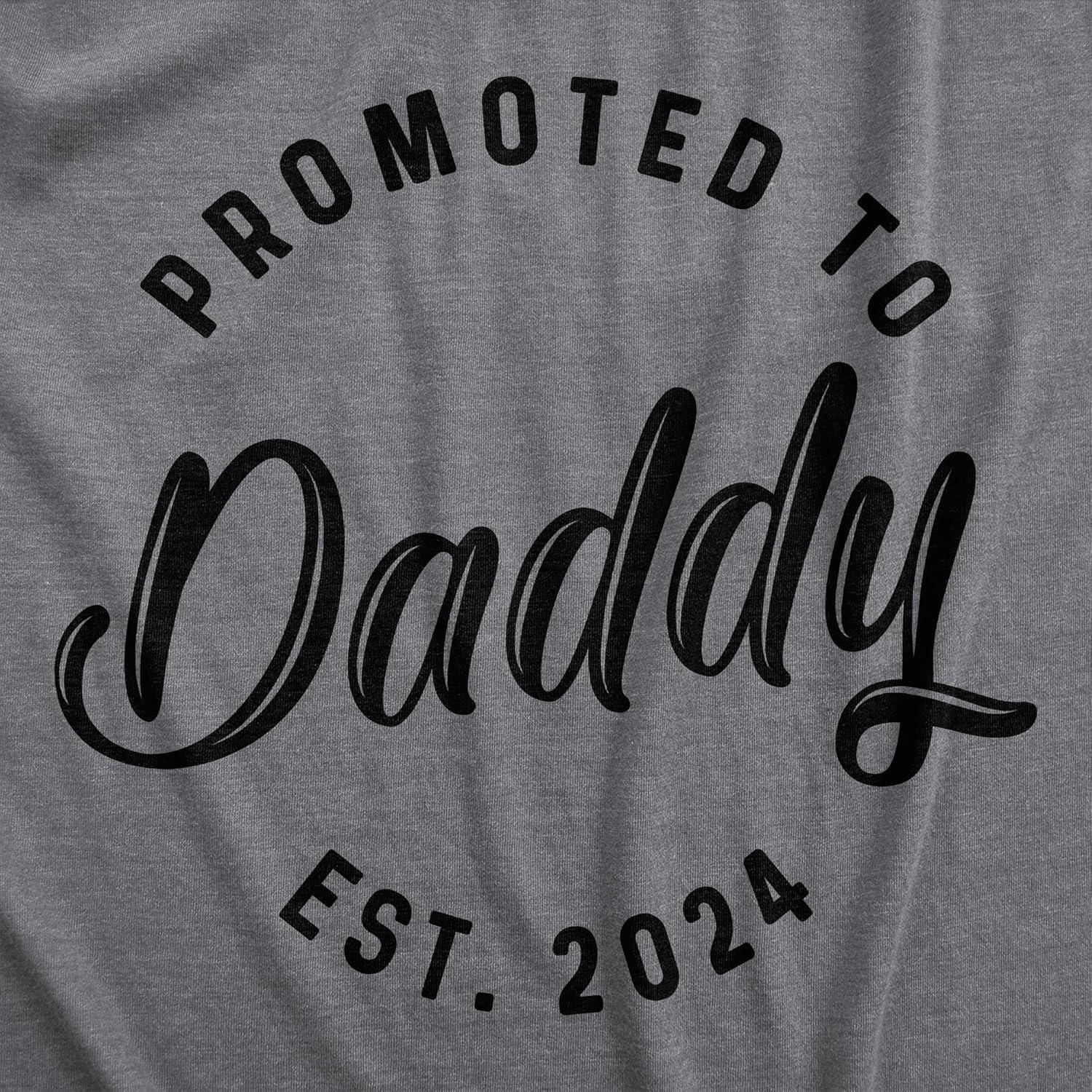 imageCrazy Dog TShirts Mens Promoted to Daddy 2026 and 2025 T Shirt Fathers Day Tee for New Best Dad EverGrey 2024