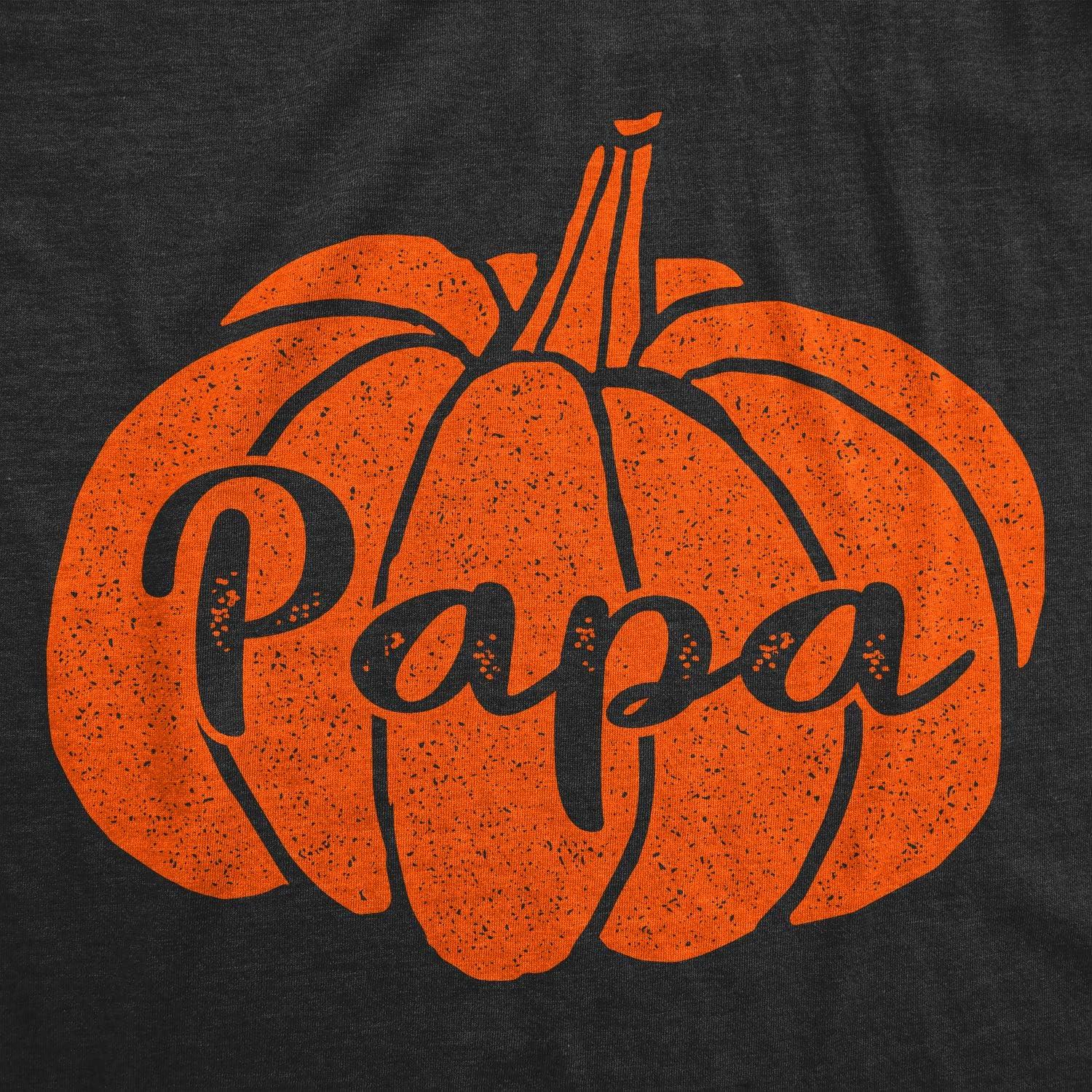 imageMens Funny Halloween T Shirts Pumpkin Skeleton Costume Devil Zombie TeesHeather Black Papa Pumpkin