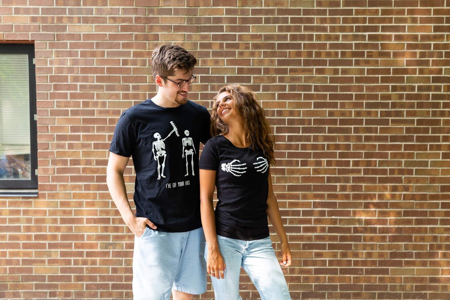 imageMens Got Your Back Funny Halloween Skeleton Best Friend T ShirtBlack