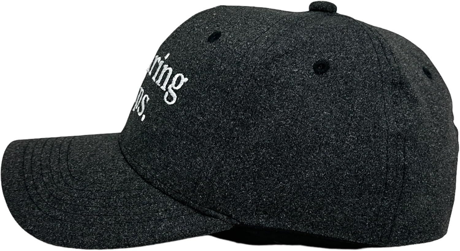 imageSwearing Helps Funny Hat Sarcastic Embroidered Dad Cap Adjustable Baseball Snapback Novelty Gift for Men Black Standard