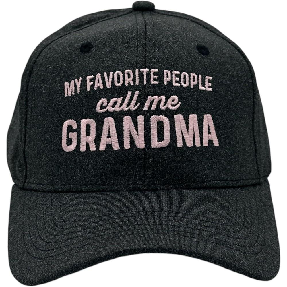imageFunny Mom Hats Hilarious Mothers Day Graphic Caps with Sarcastic DesignsBlack  My Favorite People Call Me Grandma