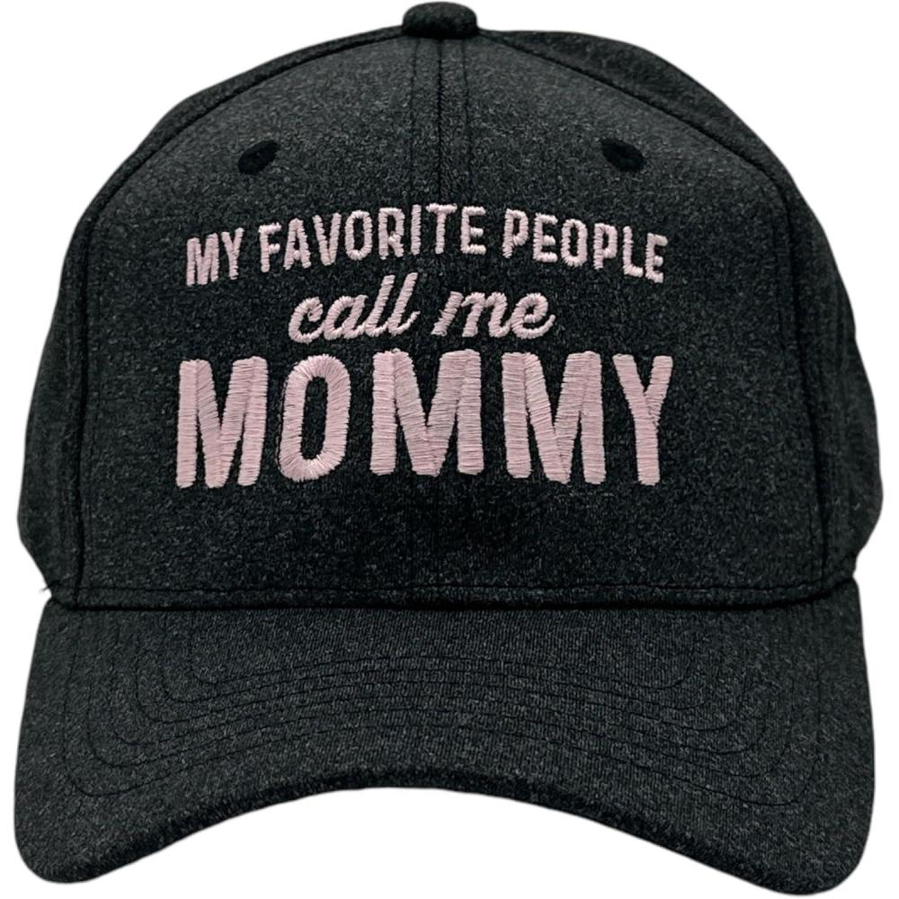 imageFunny Mom Hats Hilarious Mothers Day Graphic Caps with Sarcastic DesignsBlack My Favorite People Call Me Mommy