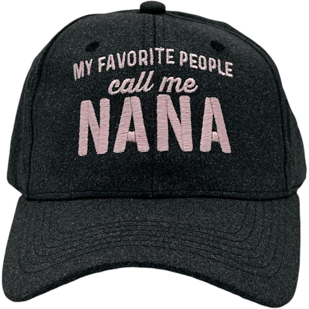 imageFunny Mom Hats Hilarious Mothers Day Graphic Caps with Sarcastic DesignsBlack My Favorite People Call Me Nana