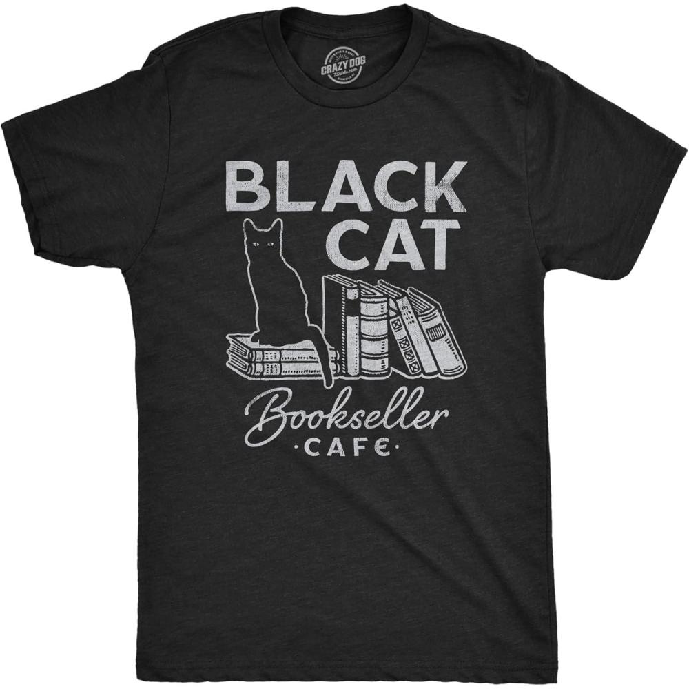 imageMens Funny Halloween T Shirts Pumpkin Skeleton Costume Devil Zombie TeesHeather Black Bookseller