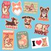 Corgi Sticker Extra Large Stickers for Adults Funny Adhesives with Memes Animal Cool Dog Multi 10 Pieces(10 Pieces)