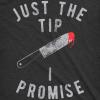Crazy Dog Halloween Shirts Just The Tip I Promise Funny Halloween Shirts for Men(Heather Black)