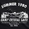 Crazy Dog Men’s T Shirt Camp Crystal Lake 1980 Spooky Halloween Graphic Novelty Tees(Heather Black)