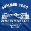 Crazy Dog Men’s T Shirt Camp Crystal Lake 1980 Spooky Halloween Graphic Novelty Tees(Heather Royal)