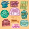 Fitness Sticker Extra Large Stickers for Adults Funny Adhesives with Memes Sarcastic Cool Fitness Multi 10 Pieces(10 Pieces)