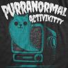 Mens Purranormal Activikitty T Shirt Funny Paranormal Cat T Shirt for Men Graphic Halloween Tee(Heather Black – Purranormal)