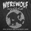 Mens Werewolf Nightclub T Shirt Funny Spooky Halloween Party Joke Tee for Guys(Heather Black – Werewolf)