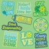 Pickleball Sticker Extra Large Stickers for Adults Funny Adhesives with Memes Pickle Ball Cool Sarcastic Multi 10 Pieces(10 Pieces)