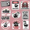 Trash Animals Sticker Extra Large Stickers for Adults Funny Adhesives with Memes Sarcastic Cool Animal Multi 10 Pieces(10 Pieces)