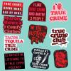 True Crime Sticker Extra Large Stickers for Adults Funny Adhesives with Memes Cool Sarcastic Multi 10 Pieces(10 Pieces)